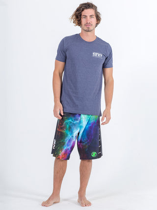 SEXY Brand Emblem T-Shirt in Heather Light Blue