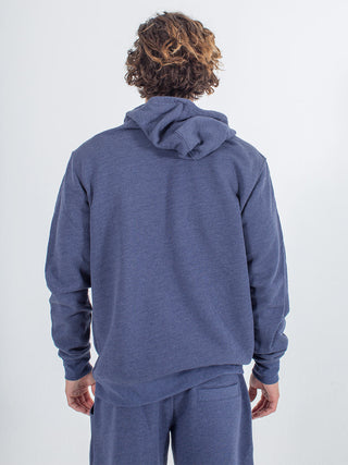 Mens zip up hoodie sexy brand in heather navy