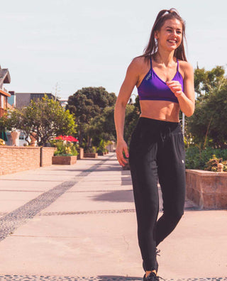 Gym-to-Swim Racerback Sport Top in Purple