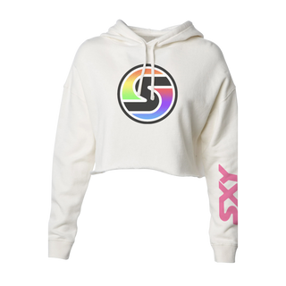 'S' Logo Cropped Fleece Hoodie