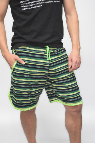 Men's Terry-Cloth Shorts in Green