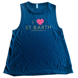 I Love St Barth Flowy Scoop Neck Tank