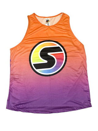 Men's Competition Tank in Orange/Purple Ombré