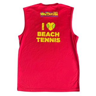 Men's SEXY Wings 2015 Beach Tennis Aruba Championship Tank in White