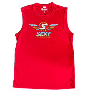 Men's SEXY Wings 2015 Beach Tennis Aruba Championship Tank in White