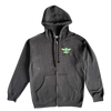 Men's Black SEXY Wings #Throwback Zip-Up Hoodie with Blue & Green Design