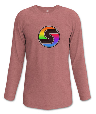 Women's Rainbow "S" Logo Long Sleeve Tee