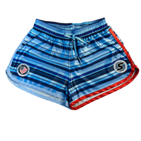 Pantalones cortos a rayas del equipo de EE. UU. para mujer