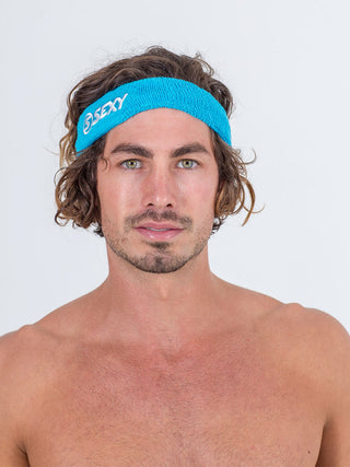 sexy brand beach tennis accessories sweatband aqua blue