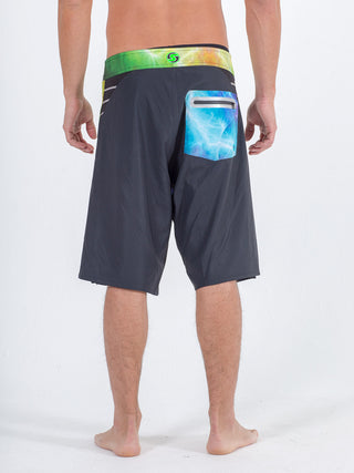 Sexy Brand Men's Boardshort Lightning Black back view