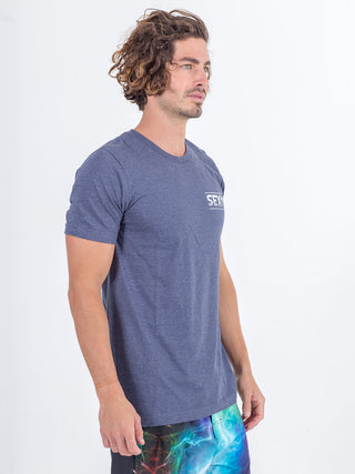 SEXY Brand Emblem T-Shirt in Heather Light Blue