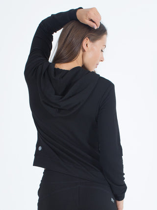 Sexy Brand Women's Softie Hoodie Pull Over Black Organic Cotton