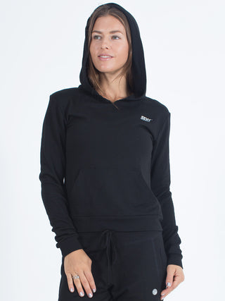 Sexy Brand Women's Softie Hoodie Pull Over Black Organic Cotton