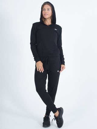 Sexy Brand Women's Softie Hoodie Pull Over Black Organic Cotton